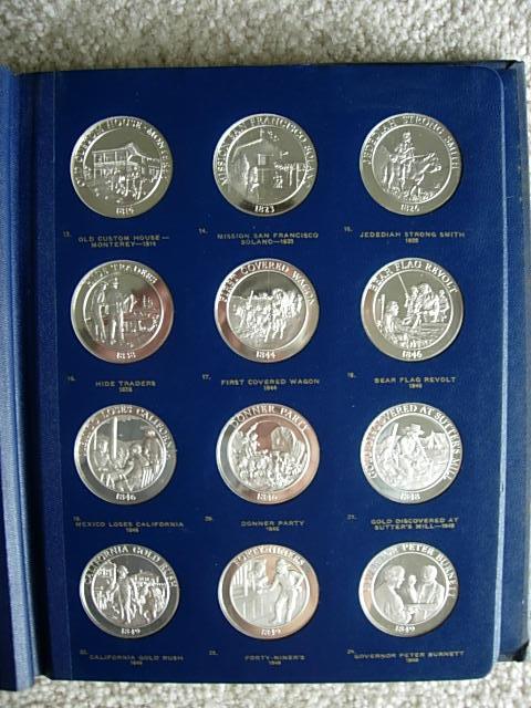 Franklin Mint California History Medals