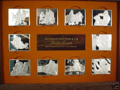 Franklin Mint Rockwell's Fondest Memories Ingots